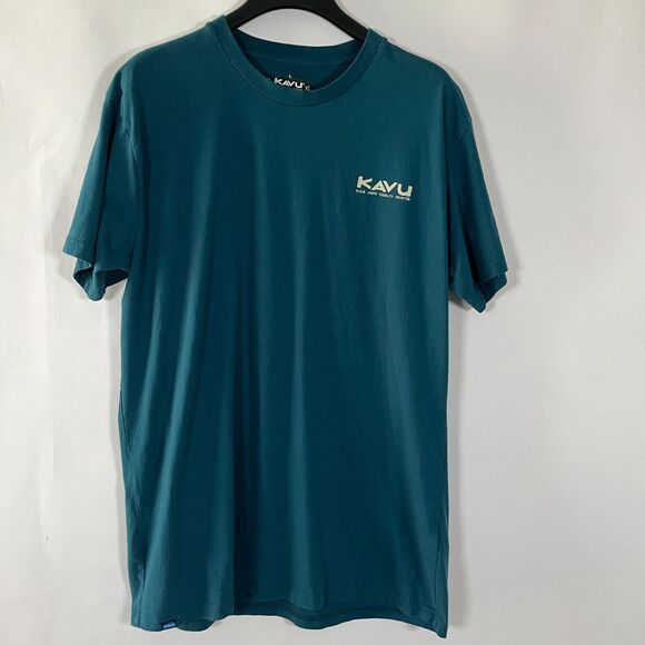 Kavu T-Shirt Mens Size XL Teal Kayak Paddle SUP Canoe Outdoors Gorpcore‎ Hiking - Picture 2 of 7